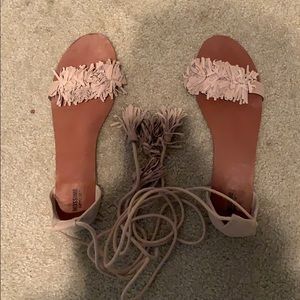 Mossimo Fringe Lace Up Sandal